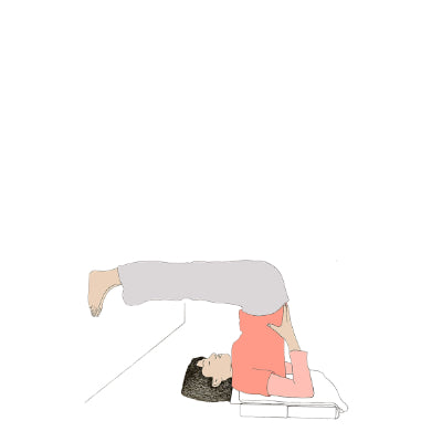 Ardha Halasana with wall