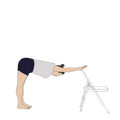 Ardha Uttanasana with chair