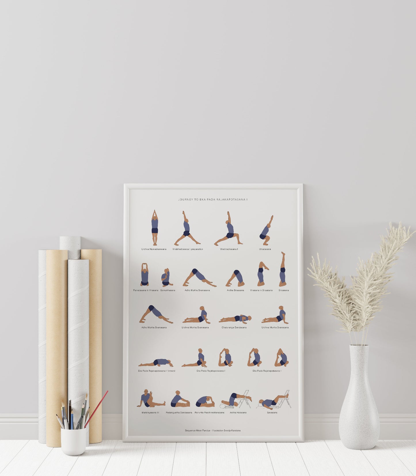 Svejar Poster - Eka Pada Rajakapotasana Mockup