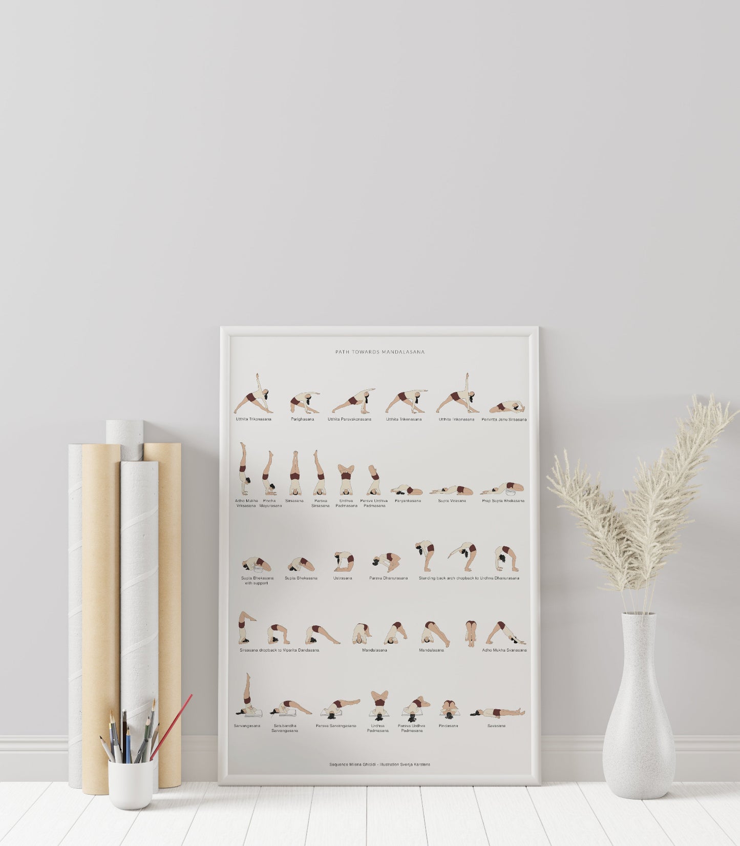 Svejar Poster - Sequence to Mandalasana Mockup