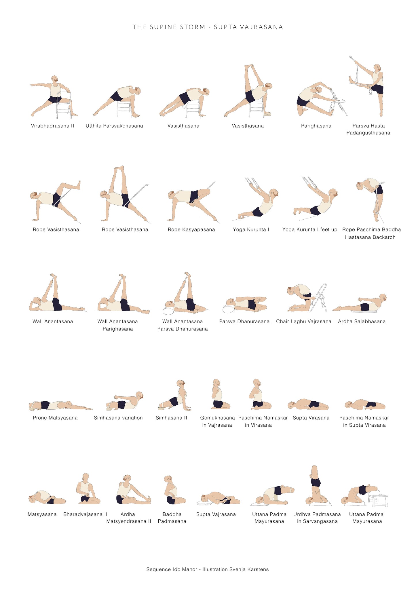 Svejar Poster - Supta Vajrasana