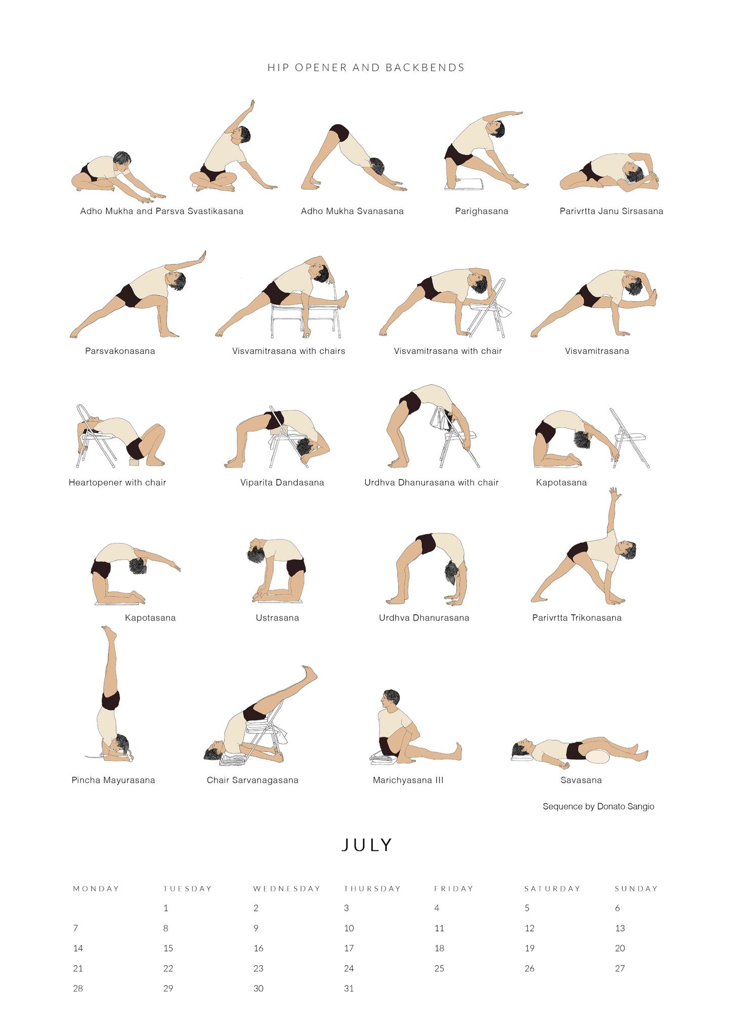 Svejar Yoga Calendar 2025 - Edition One - July