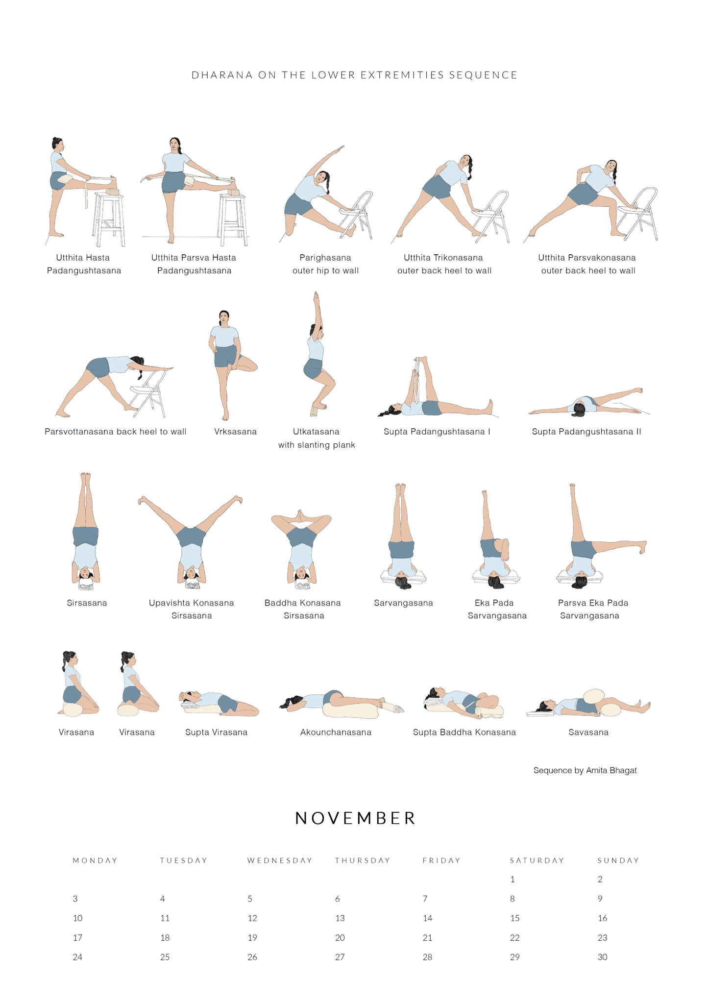 Svejar Yoga Calendar 2025 - Edition One - November