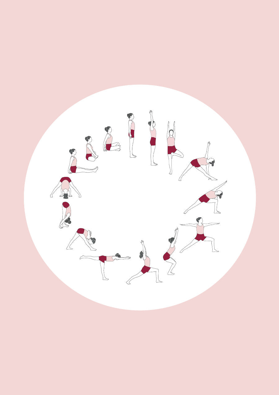 Svejar Yoga Art - Cards - Yoga Circles - rose
