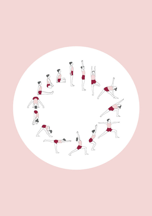 Svejar Yoga Art - Cards - Yoga Circles - rose