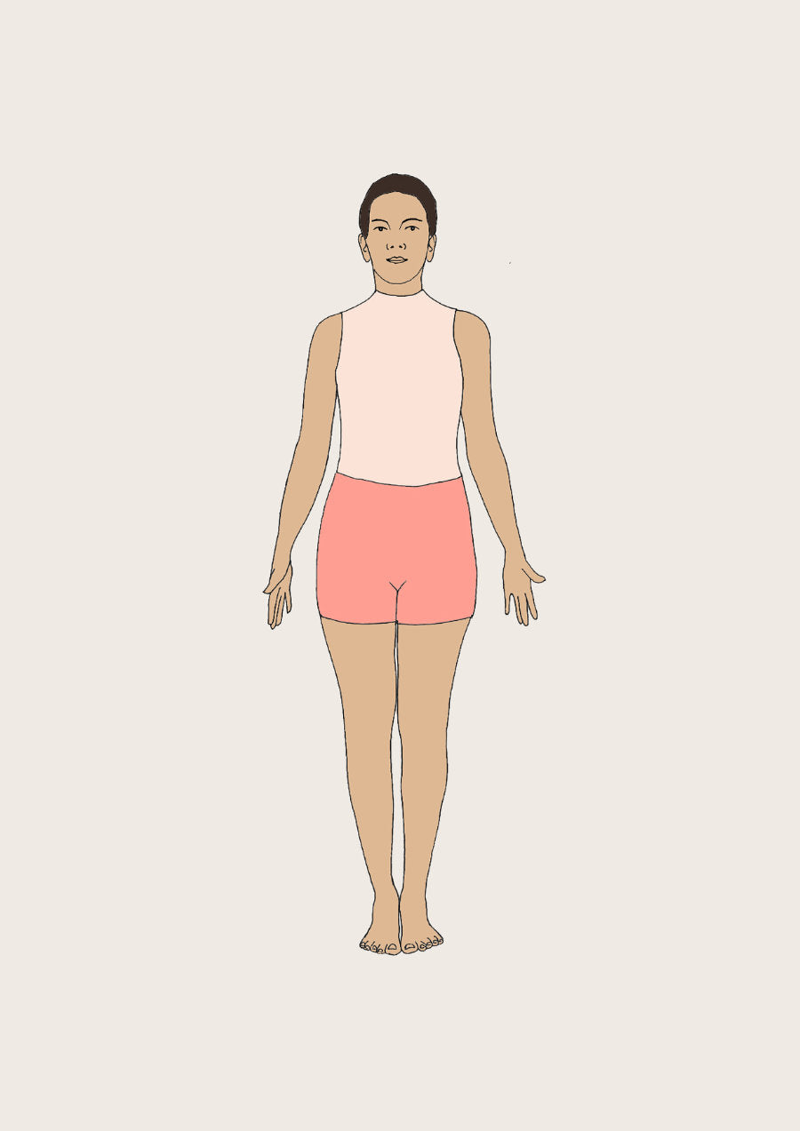 Svejar Yoga Illustrations - Asanas Tadasana front