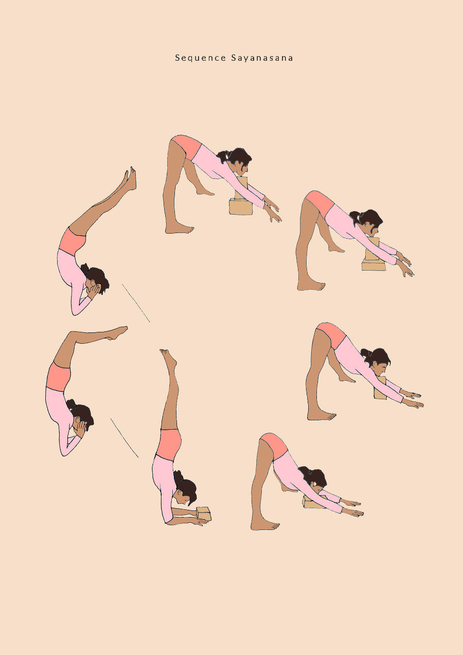 Svejar Yoga Art - Card - Circle Sayanasana