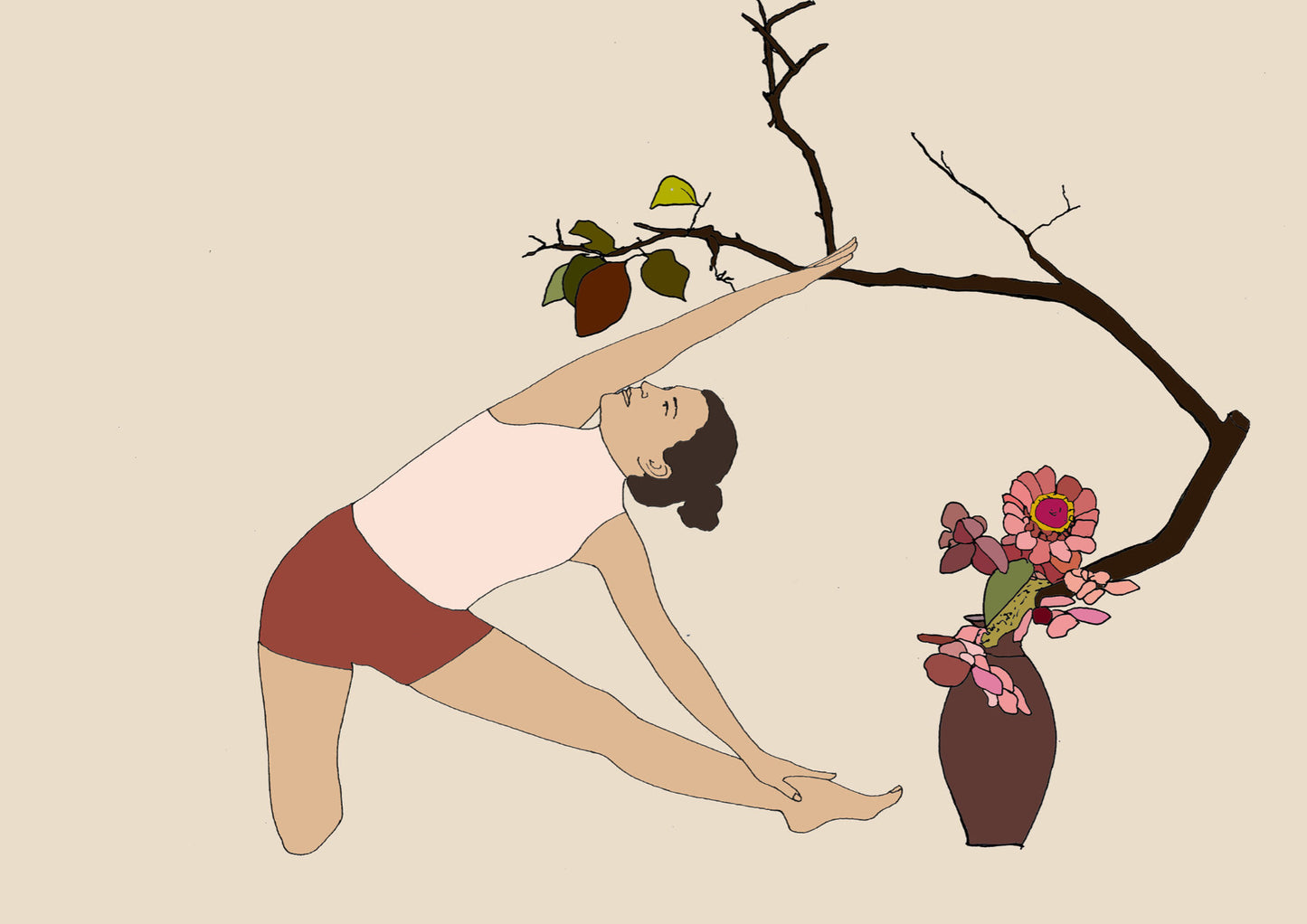 Svejar Yoga Art - Cards - Parighasana