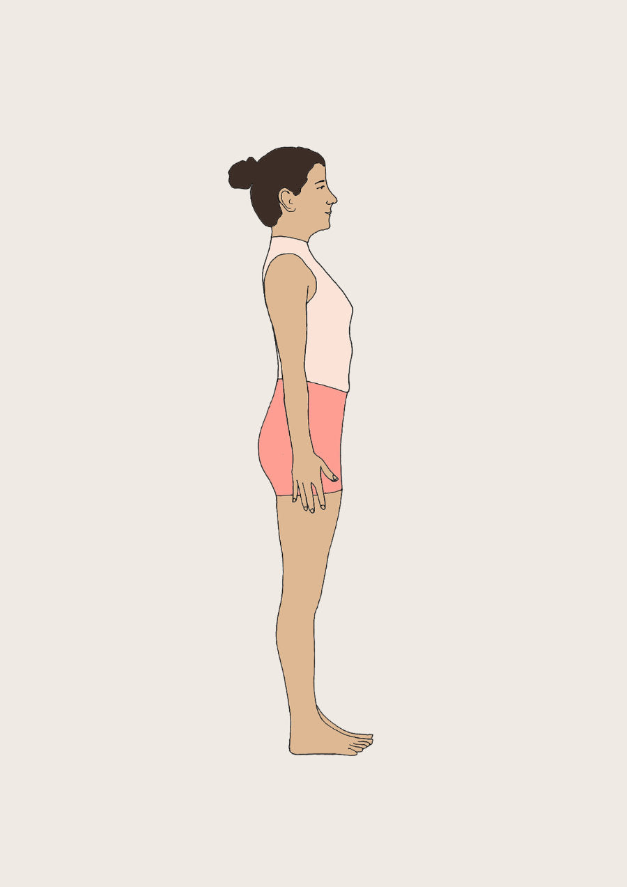 Svejar Yoga Illustrations - Asanas Tadasana side