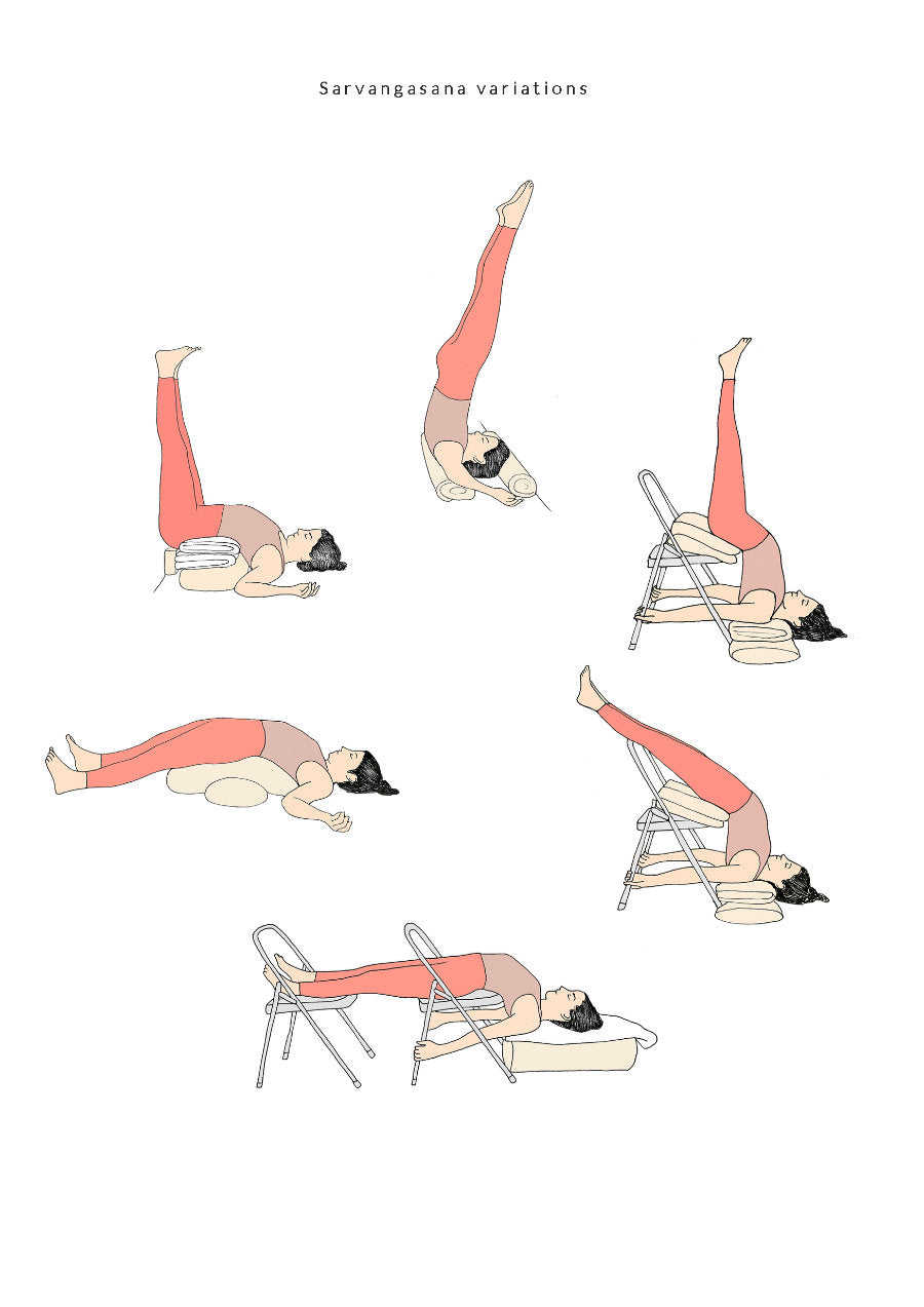Svejar Yoga Art - Card - Circle SayanasanaYoga circle Sarvangasana