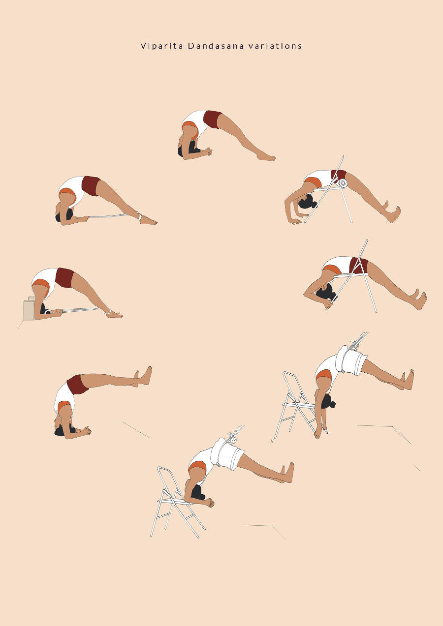Svejar Yoga Art - Card - Circle SayanasanaCircle Viparita Dandasana