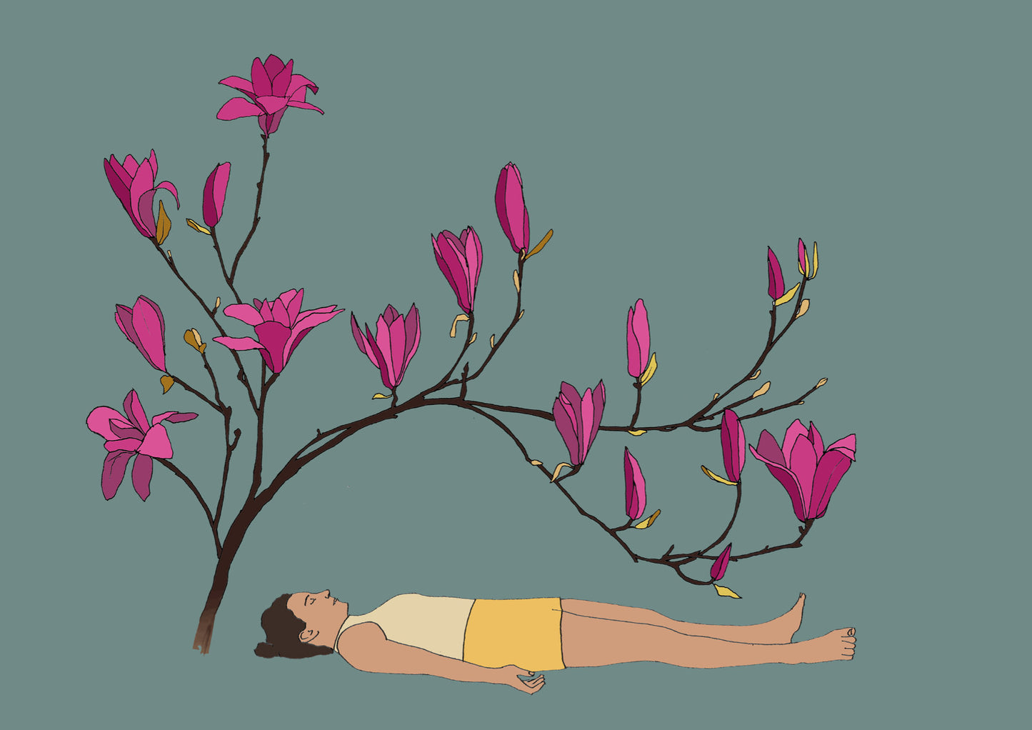 Svejar Yoga Art - Cards - Savasana Magnolie
