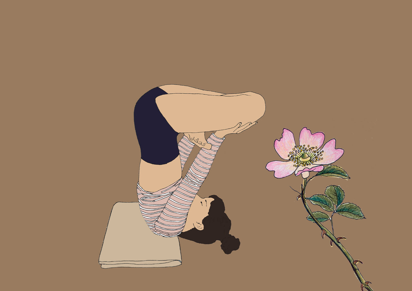 Svejar Yoga Art - Cards - Padmasana in Sarvangasana