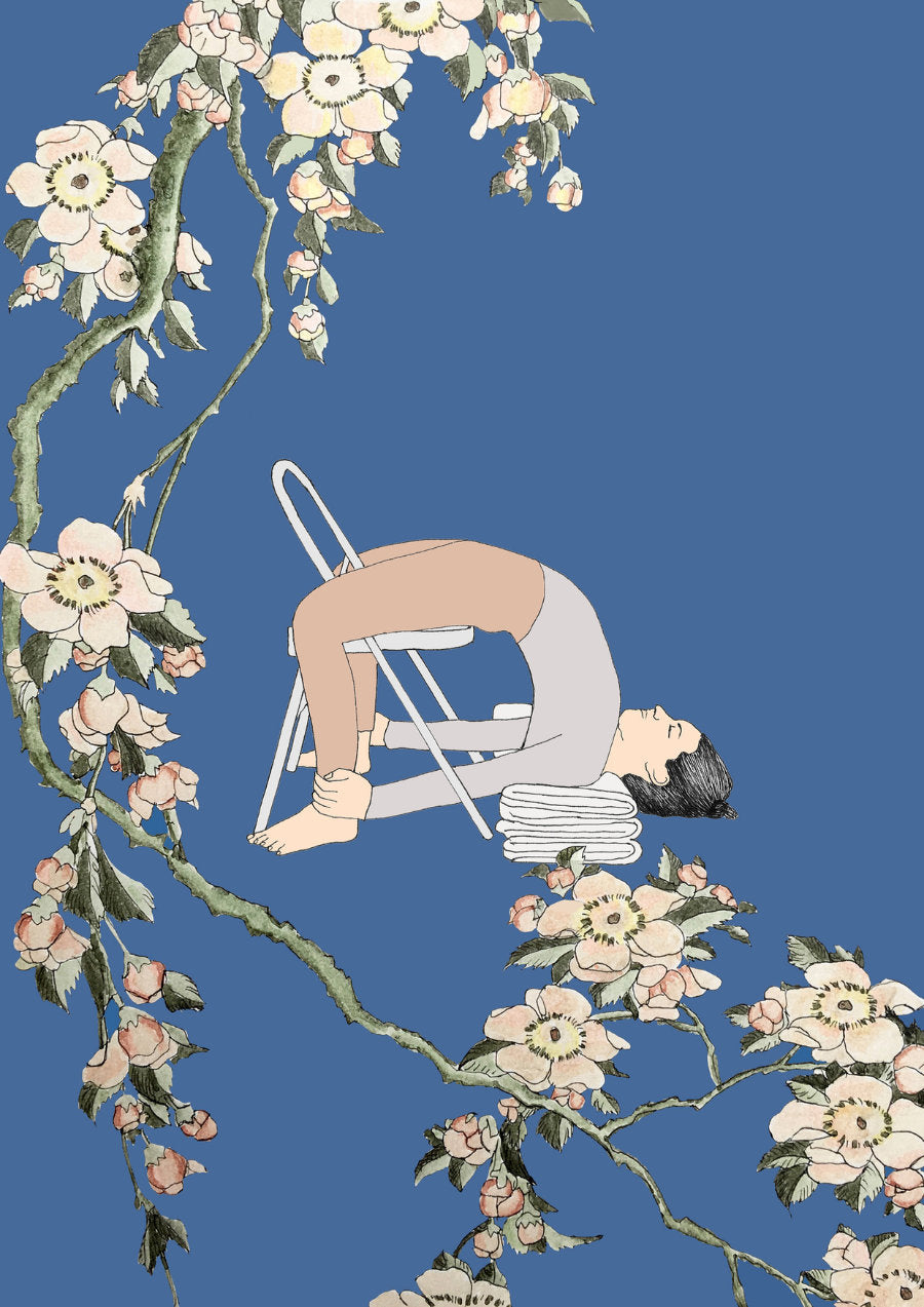 Svejar Yoga Art - Cards - Chathuspadasana flowers
