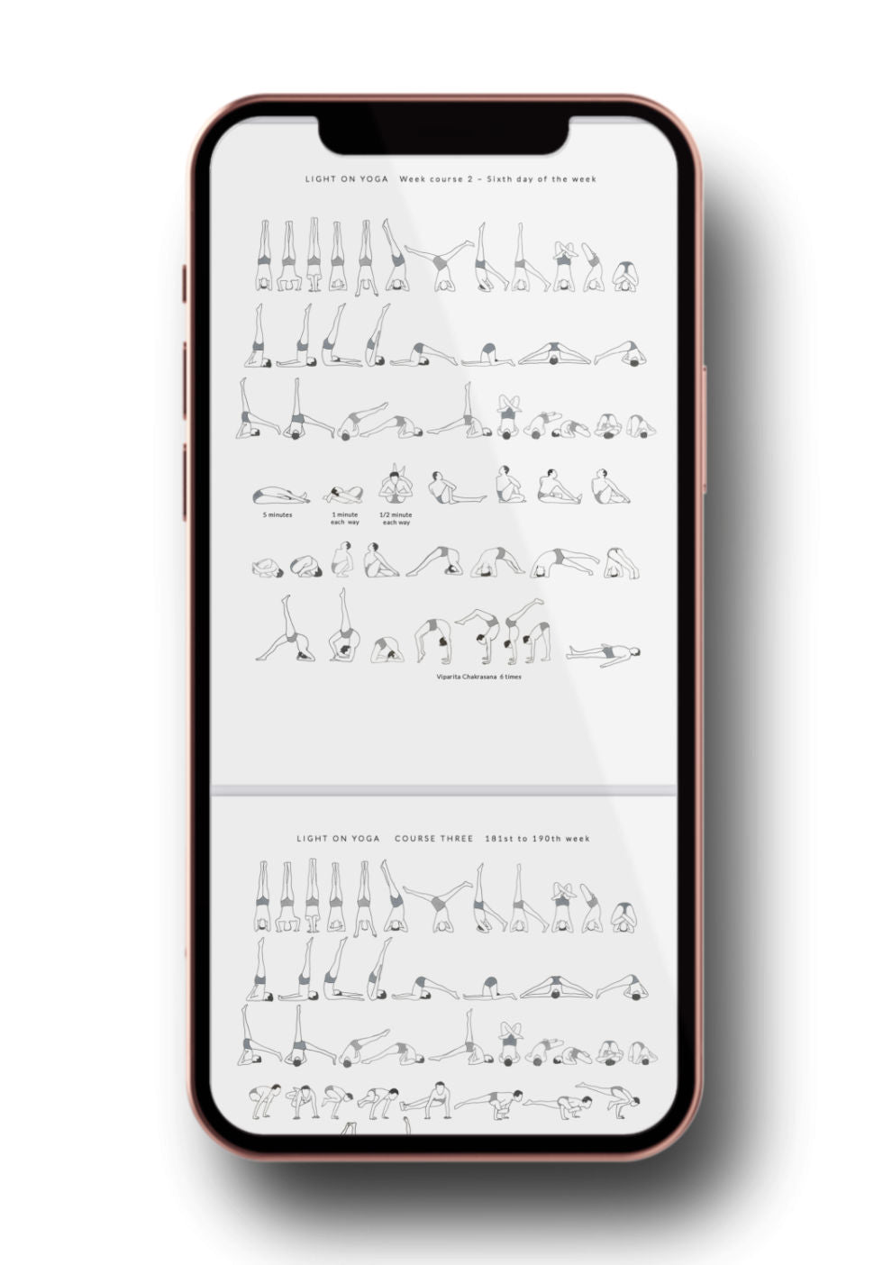 Svejar Yoga Illustrations - Light on Yoga Course 3 - Mockup iPhone