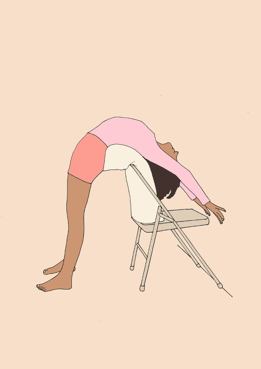 Svejar Yoga Art - Cards - Purvottanasana Chair