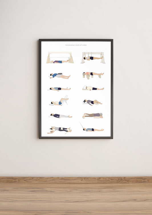 Sevjar Yoga Poster - Savasana Variations Mockup