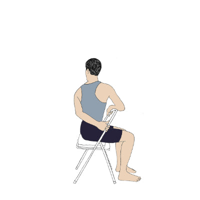 Bharadvajasana I with chair