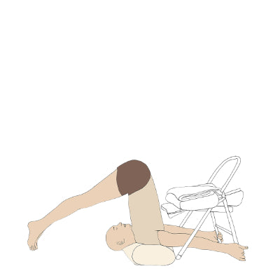 Halasana with chair