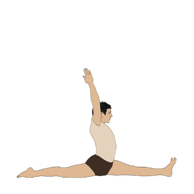 Hanumanasana arms extended