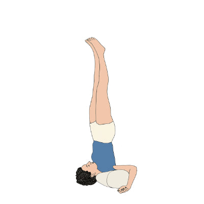 Niralamba Sarvangasana with bolster