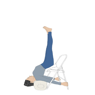 Sarvangasana with chair II