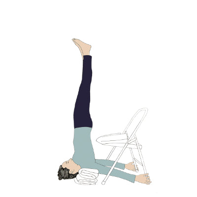 Sarvangasana with chair