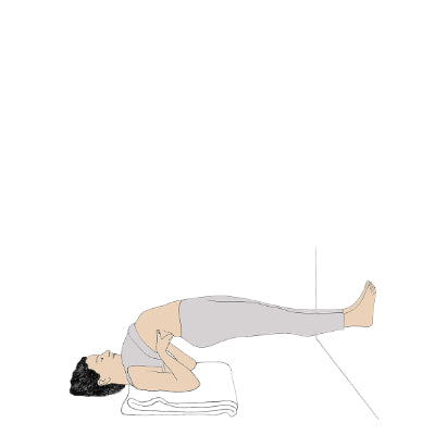 Setubandha Sarvangasana with wall