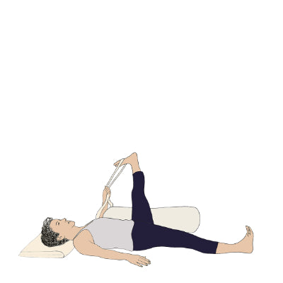 Supta Padangusthasana II supported