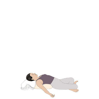 Supta Svastikasana supported – Svejar Yoga Illustrations