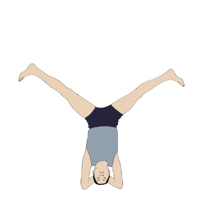 Upavistha Konasana in Sirsasana