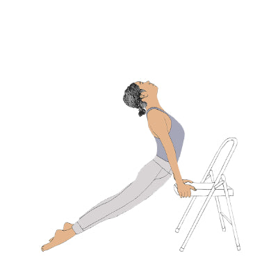 Urdhva Mukha Svanasana with chair