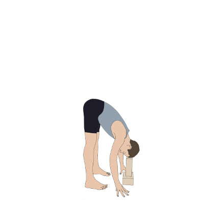 Uttanasana head supported