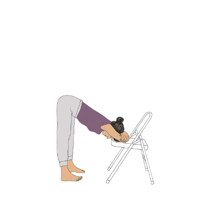 Uttanasana with chair