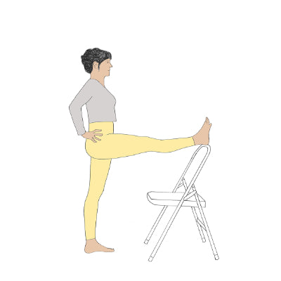 Utthita Hasta Padangusthasana with chair