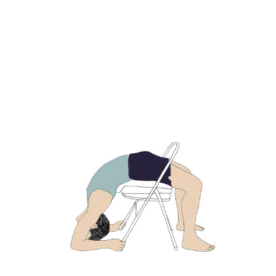 Viparita Dandasana with chair