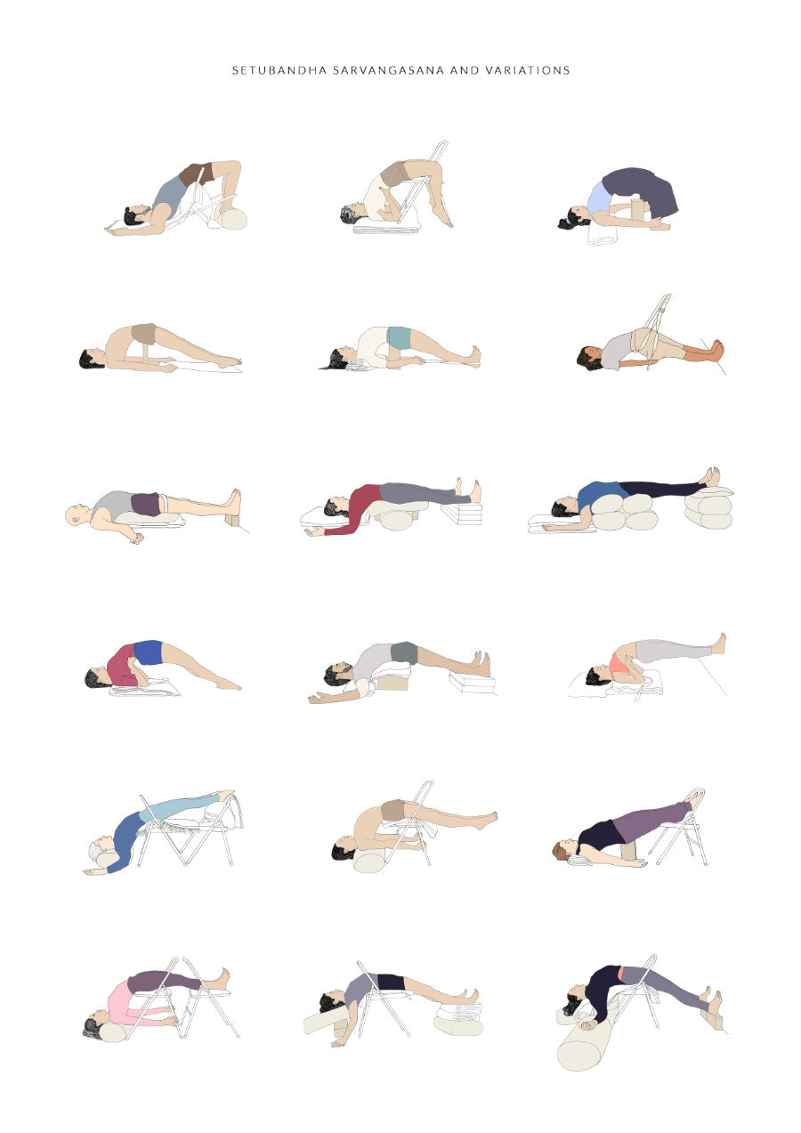 Svejar Yoga Poster - Setubandha Variations Overview