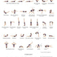Yoga sequence chart for diabetes with corresponding calendar layout for February.