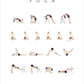 Yoga 2026 calendar with illustrations of various yoga poses on a white background.