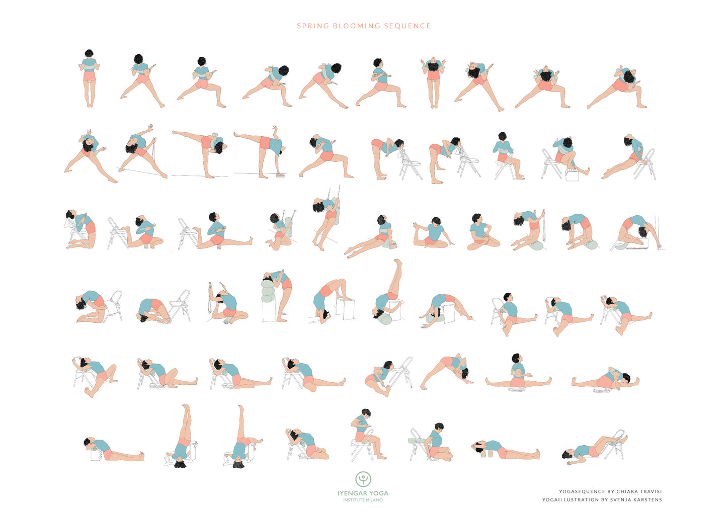 Sevjar Yoga Poster - Spring Blooming Sequence