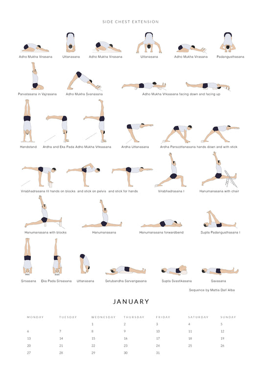 Svejar Yoga Calendar 2025 - Edition One - January