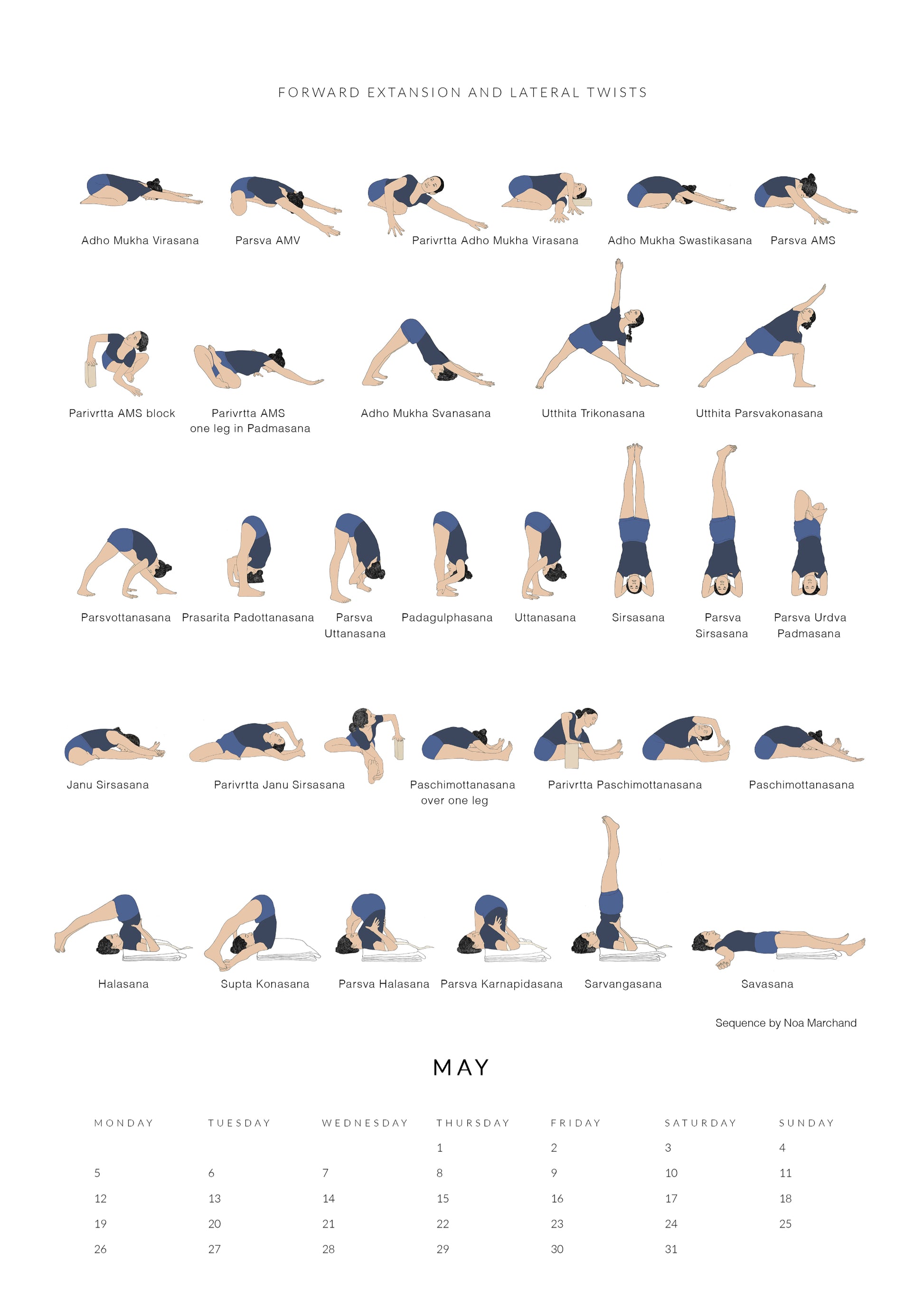 Svejar Yoga Calendar 2025 - Edition One - May