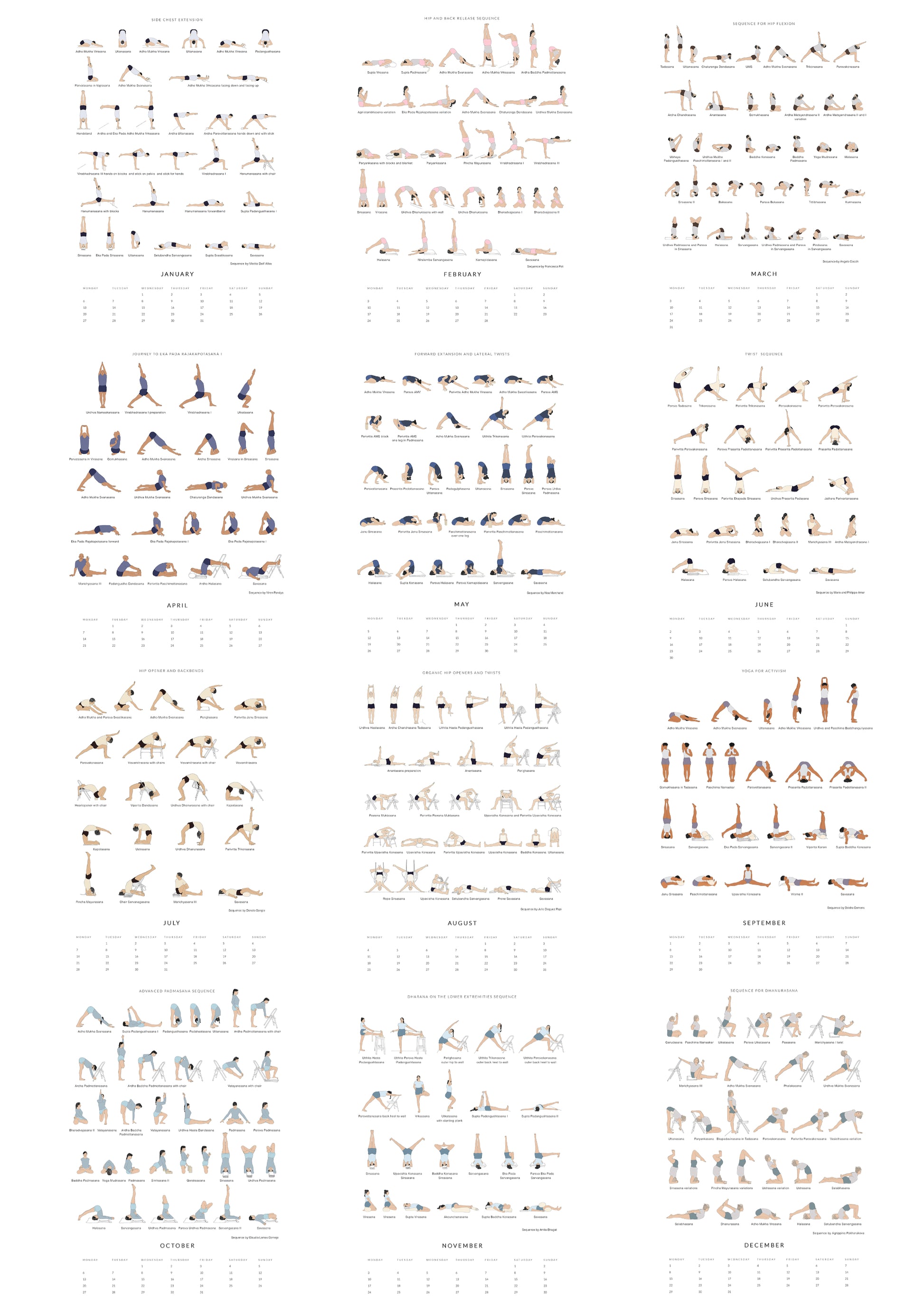 Svejar Yoga Calendar 2025 - Edition One - Overview