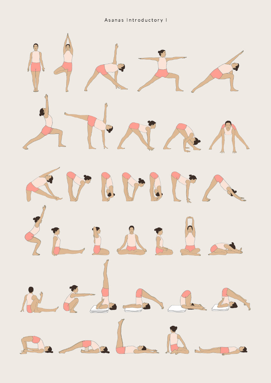 Beginner Yoga Poses Chart | Work Out Picture Media | Yoga chart, Yoga poses  advanced, Yoga poses chart