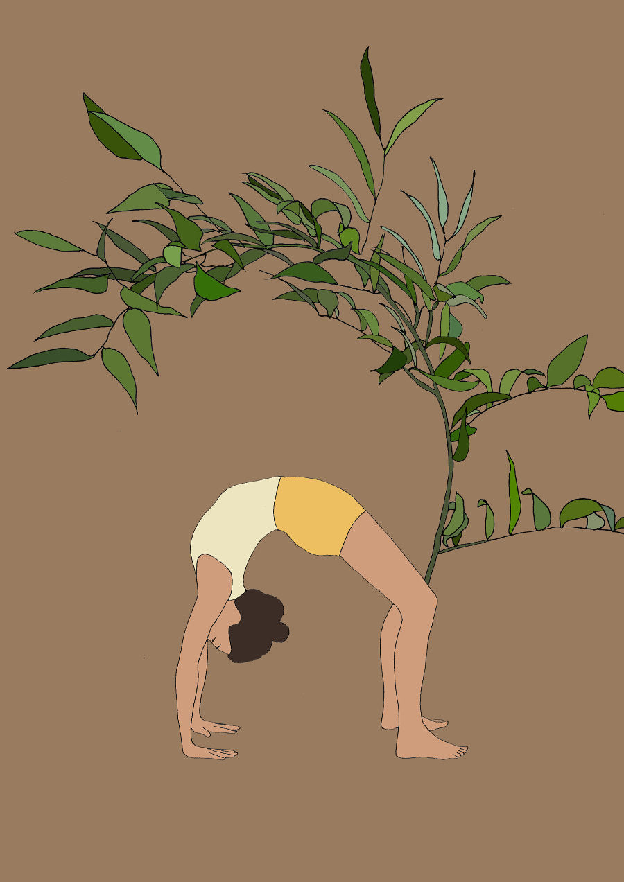 Svejar Yoga Art - Cards - Padangustha Dhanurasana