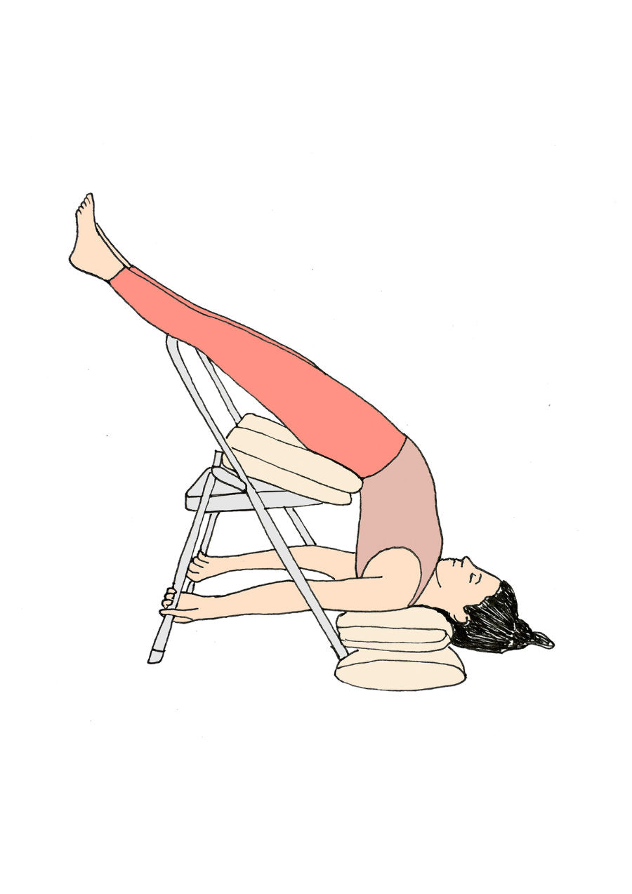 Svejar Yoga Art - Cards - Chair Sarvangasana I