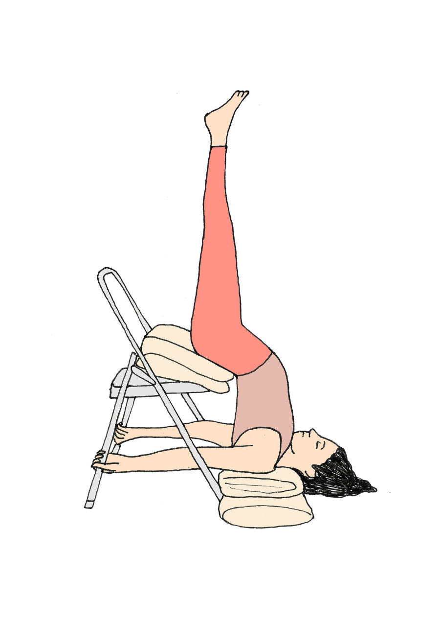 Svejar Yoga Art - Cards - Chair Sarvangasana