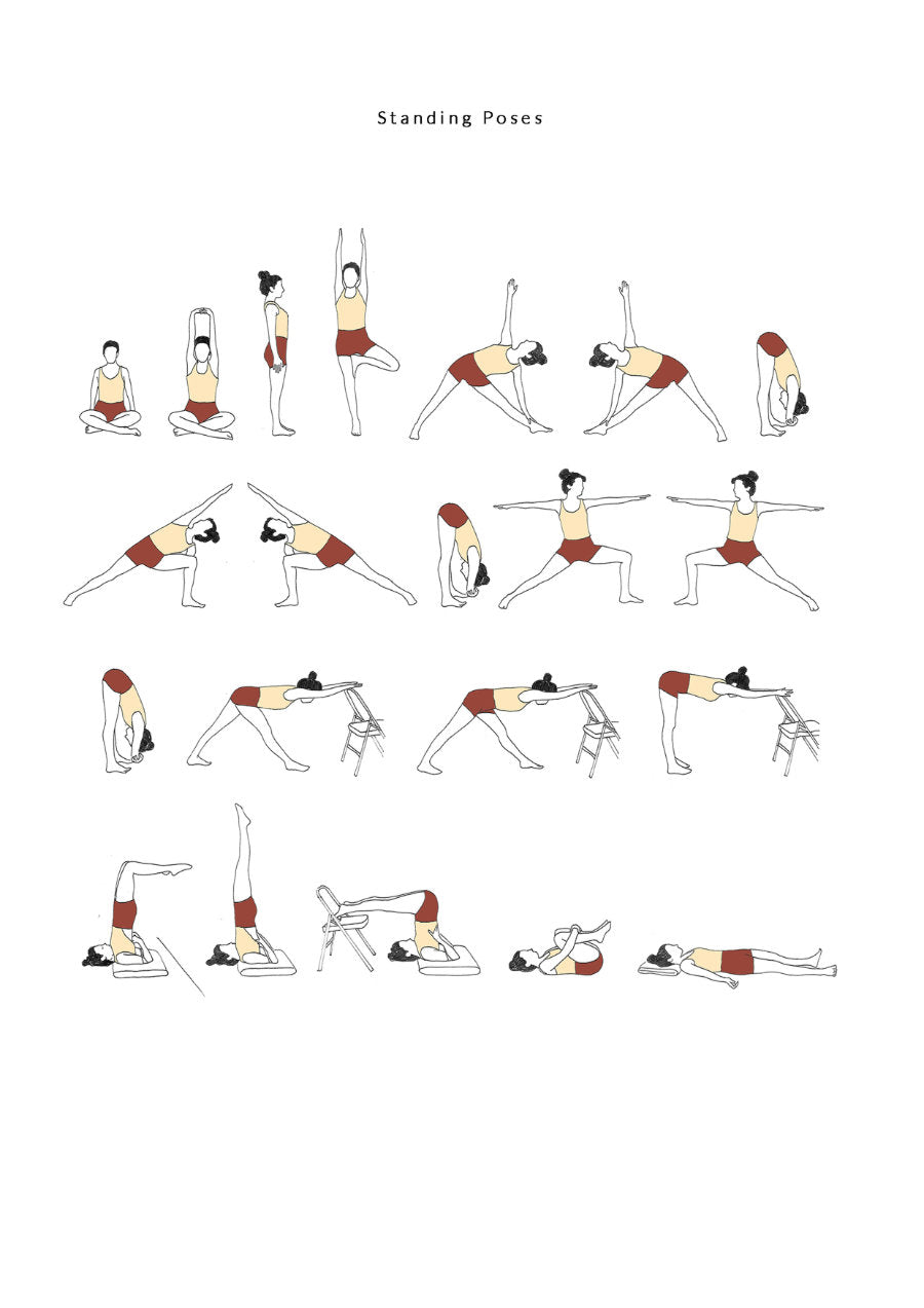 Illustrated Yoga Poses Photos and Images & Pictures