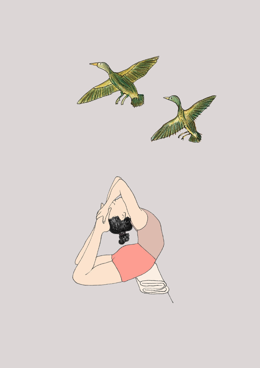 Svejar Yoga Art - Cards - Birds Backbend