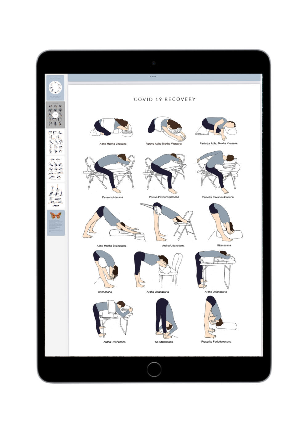 Yogo Sequence Covid-19 Recovery - Mockup iPad